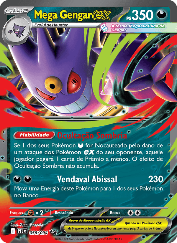 Mega Gengar ex, carta 056 de Fogo Fantasmagórico