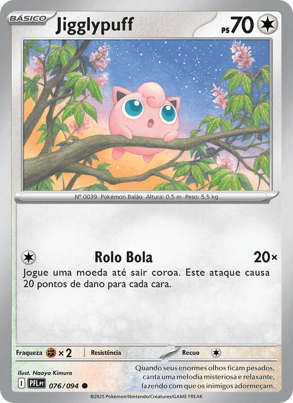 Jigglypuff, card 076 from Fogo Fantasmagórico
