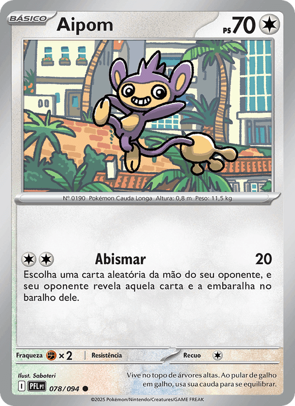 Aipom, carta 078 de Fogo Fantasmagórico