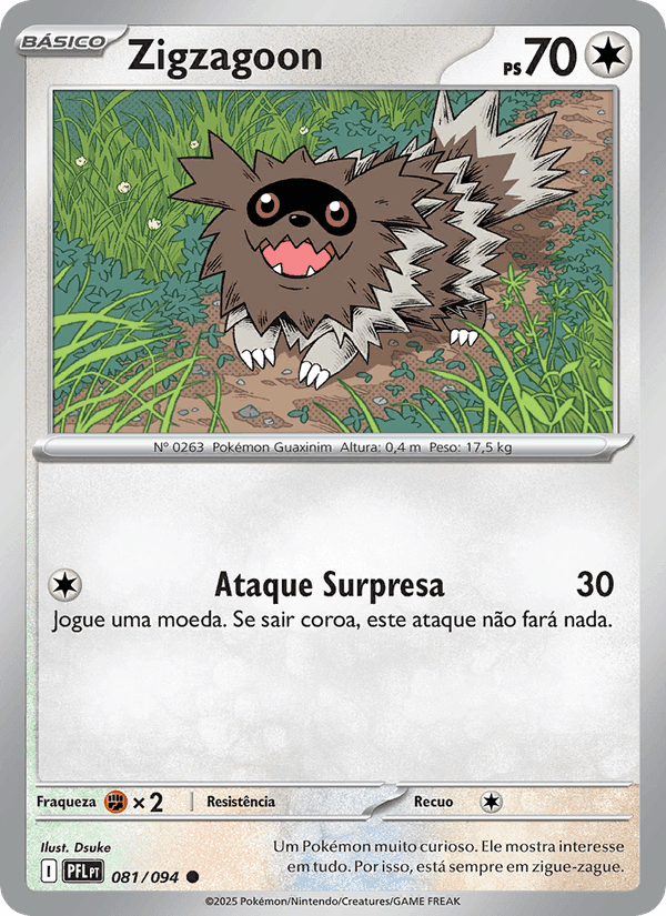 Zigzagoon, carta 081 de Fogo Fantasmagórico