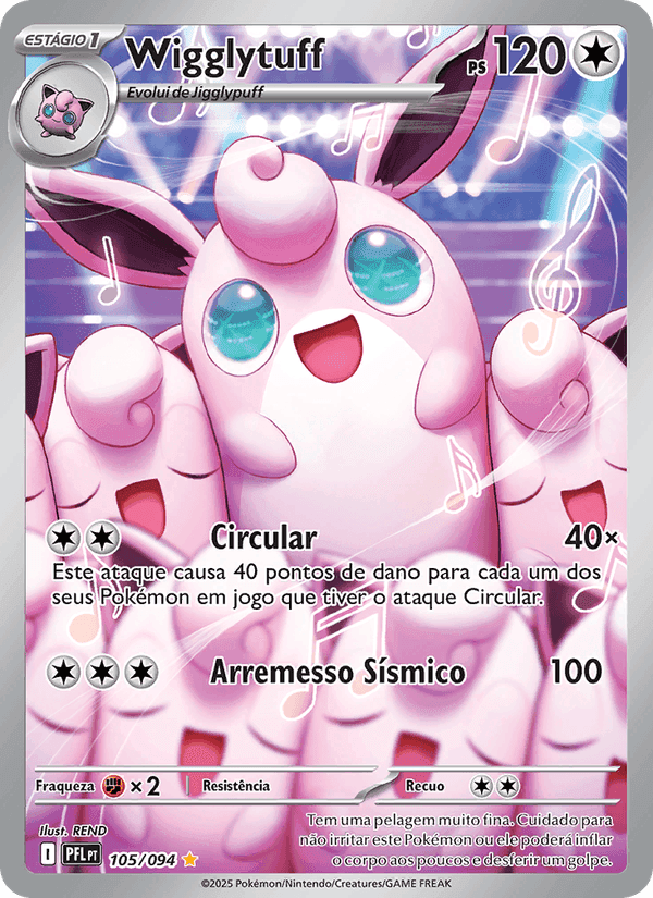 Wigglytuff, carta 105 de Fogo Fantasmagórico