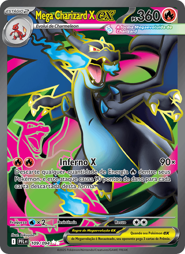 Mega Charizard X ex, carte 109 de Fogo Fantasmagórico