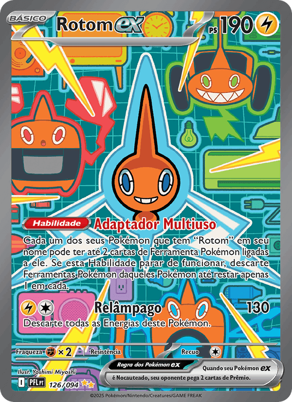 Rotom ex, card 126 from Fogo Fantasmagórico