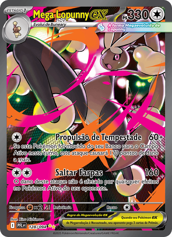 Mega Lopunny ex, carta 128 de Fogo Fantasmagórico