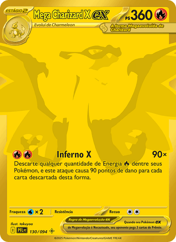 Mega Charizard X ex, carta 130 de Fogo Fantasmagórico