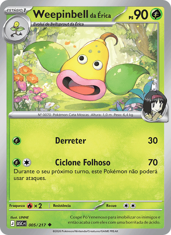 Weepinbell da Érica, carta 005 de Heróis Excelsos