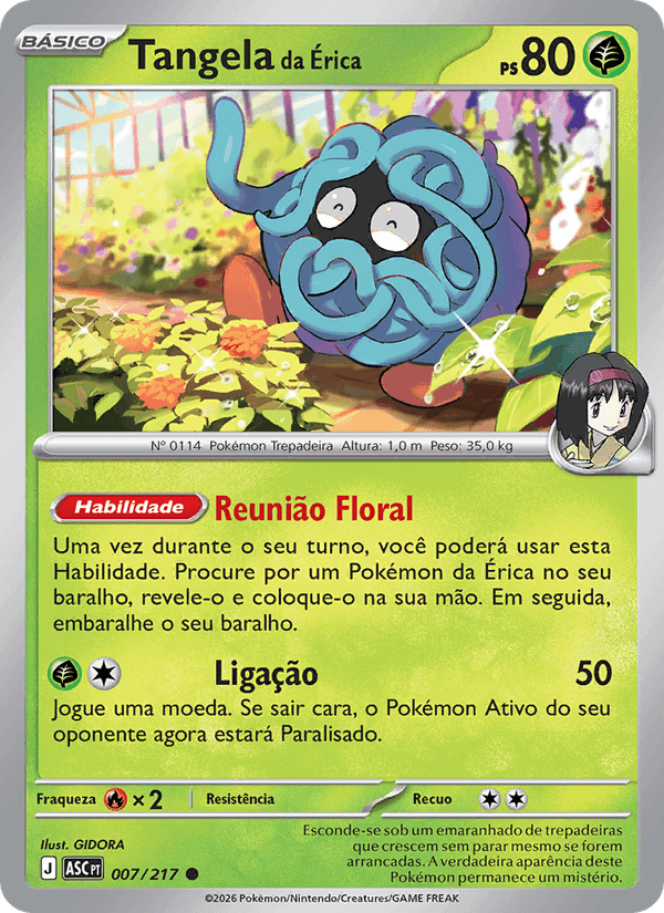Tangela da Érica, carta 007 de Heróis Excelsos