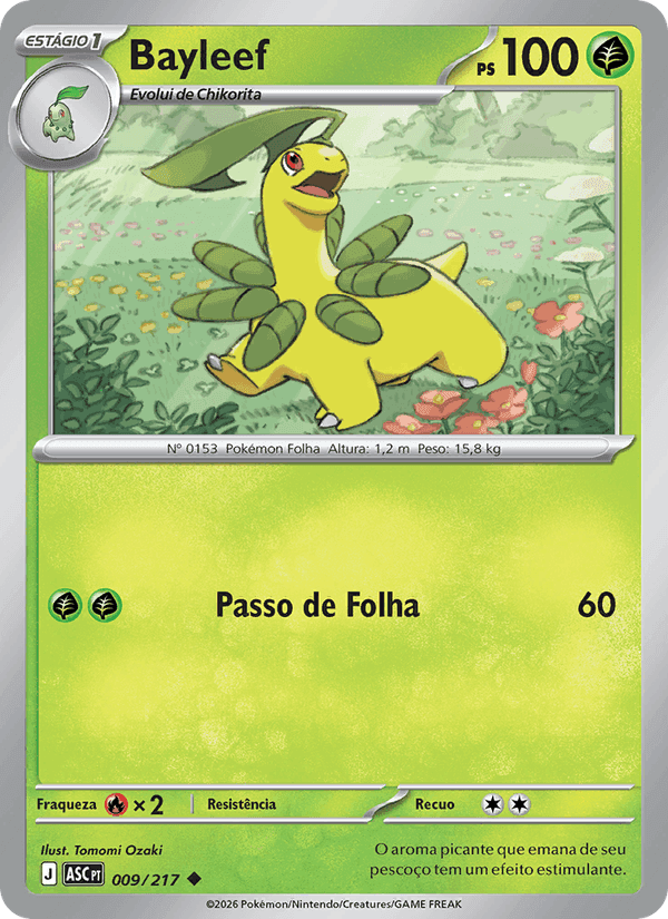 Bayleef, carta 009 de Heróis Excelsos