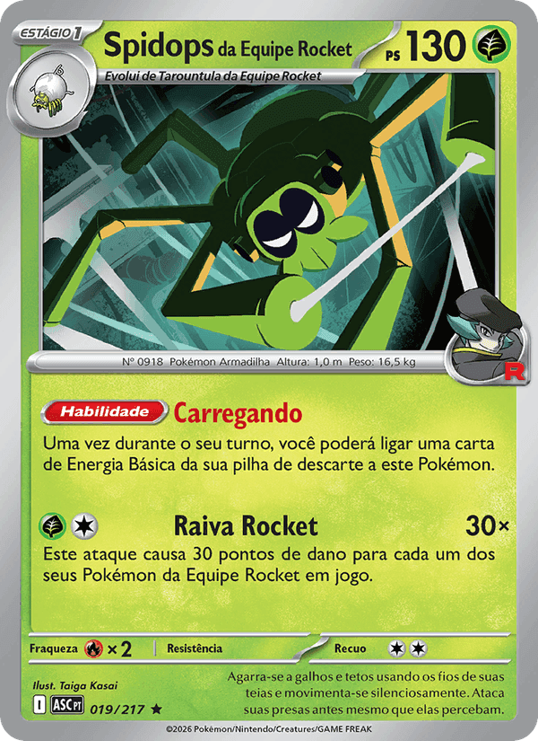 Spidops da Equipe Rocket, carta 019 de Heróis Excelsos