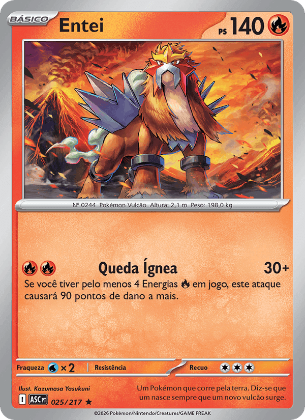 Entei, carta 025 de Heróis Excelsos