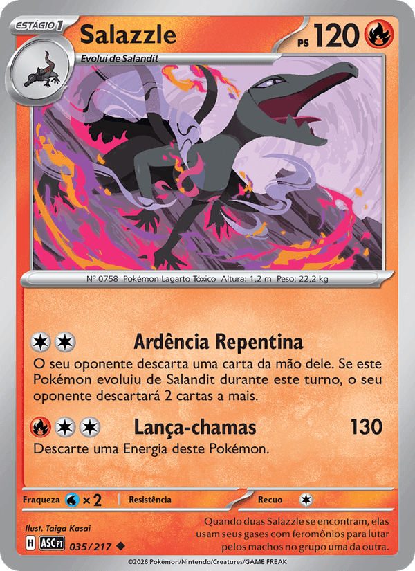 Salazzle, carta 035 de Heróis Excelsos