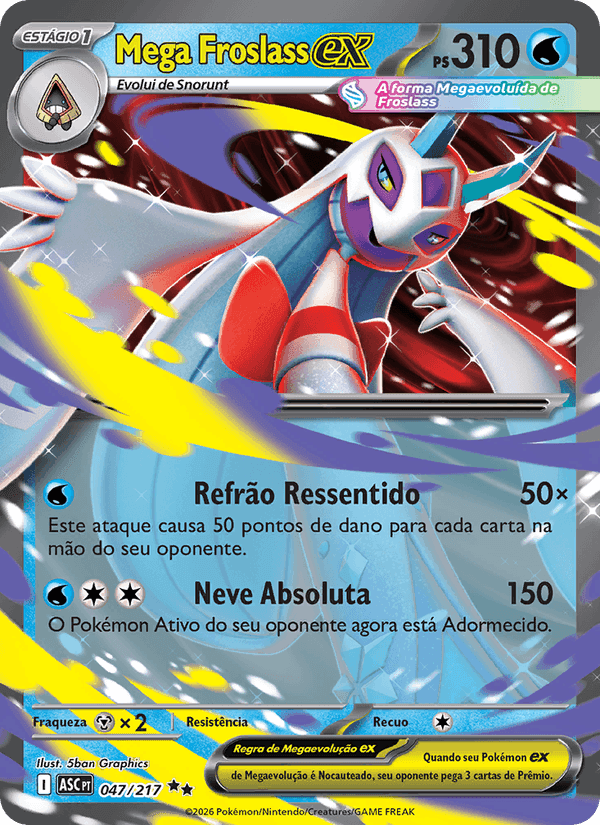 Mega Froslass ex, carta 047 de Heróis Excelsos