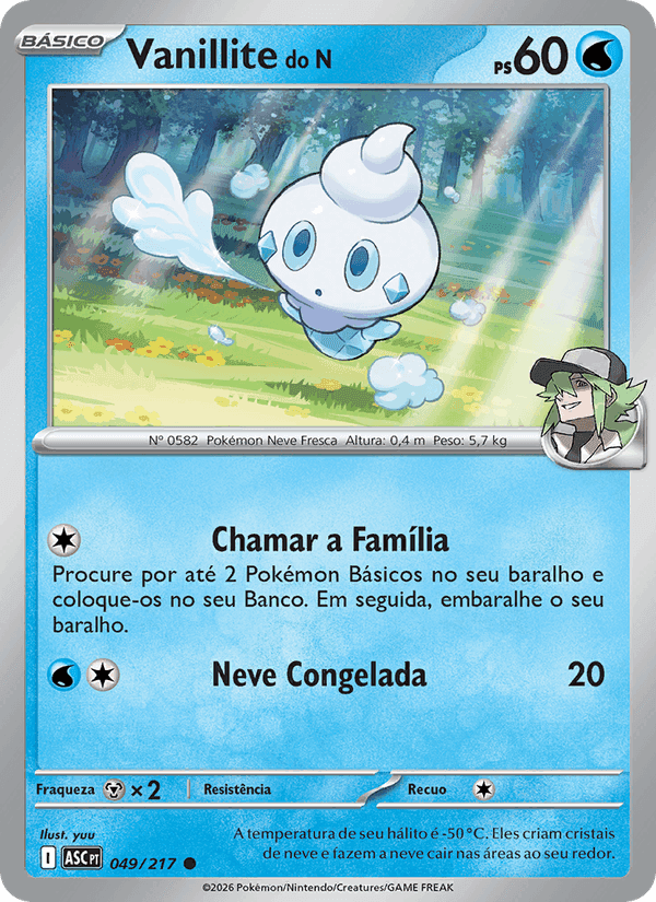 Vanillite do N, carta 049 de Heróis Excelsos