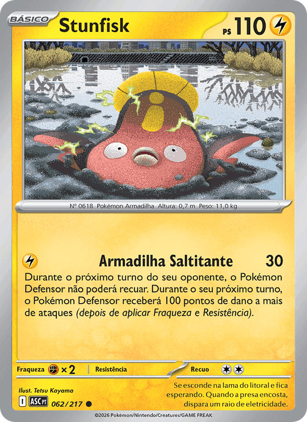 Stunfisk, carta 062 de Heróis Excelsos