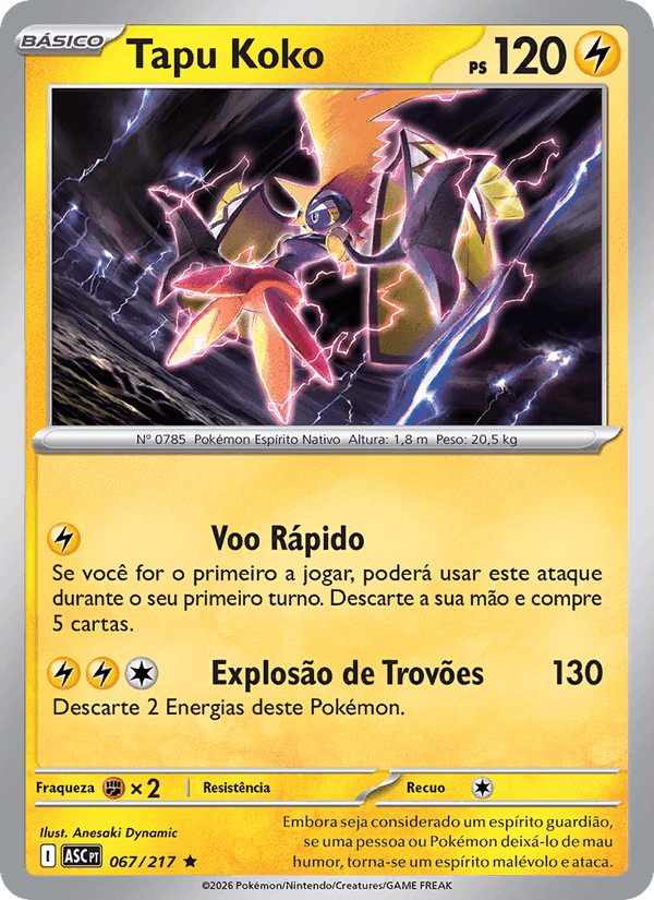 Tapu Koko, carta 067 de Heróis Excelsos
