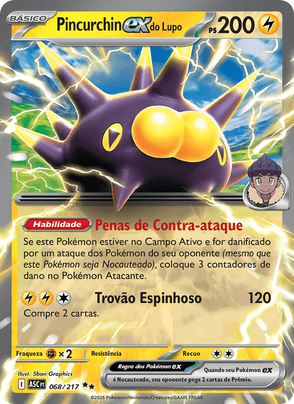 Pincurchin ex do Lupo, card 068 from Heróis Excelsos