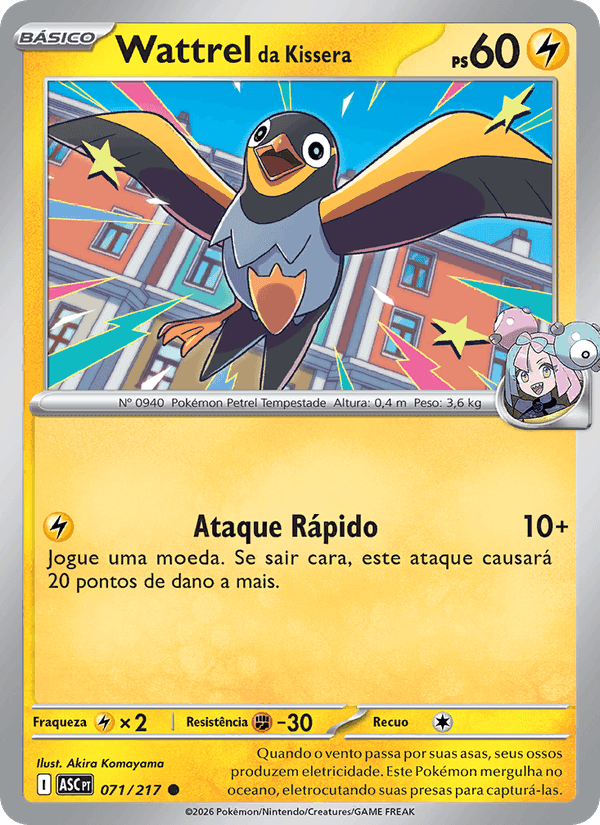 Wattrel da Kissera, card 071 from Heróis Excelsos