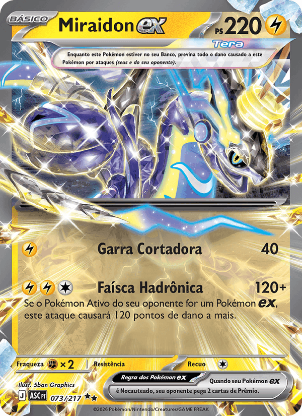 Miraidon ex, card 073 from Heróis Excelsos