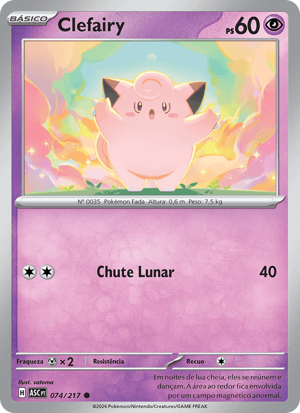 Clefairy, carta 074 de Heróis Excelsos