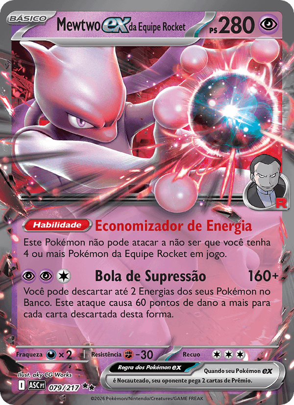 Mewtwo ex da Equipe Rocket, carta 079 de Heróis Excelsos