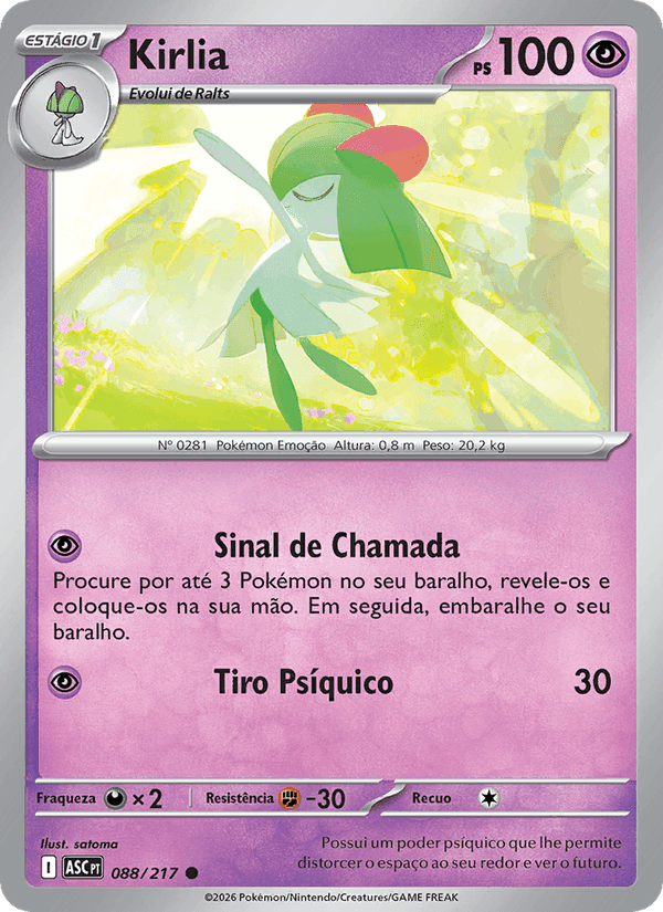 Kirlia, carte 088 de Heróis Excelsos
