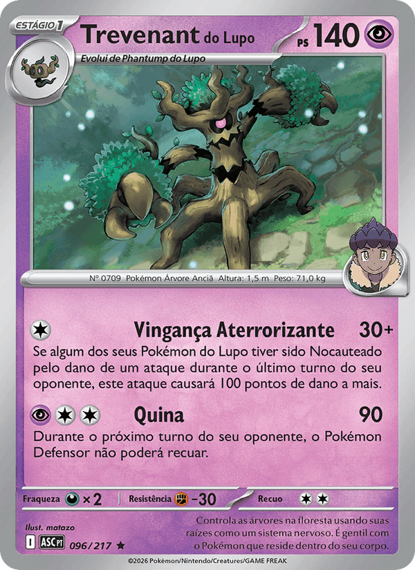 Trevenant do Lupo, carte 096 de Heróis Excelsos