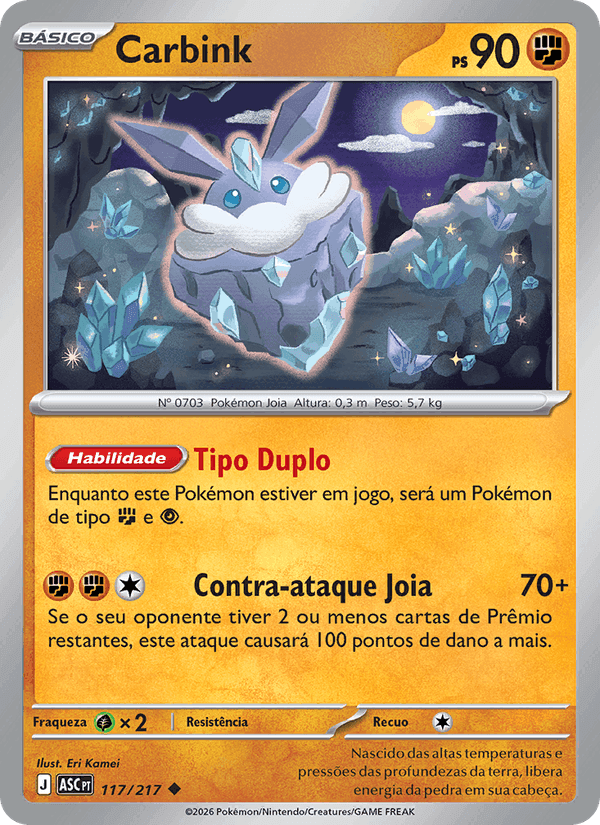 Carbink, carte 117 de Heróis Excelsos