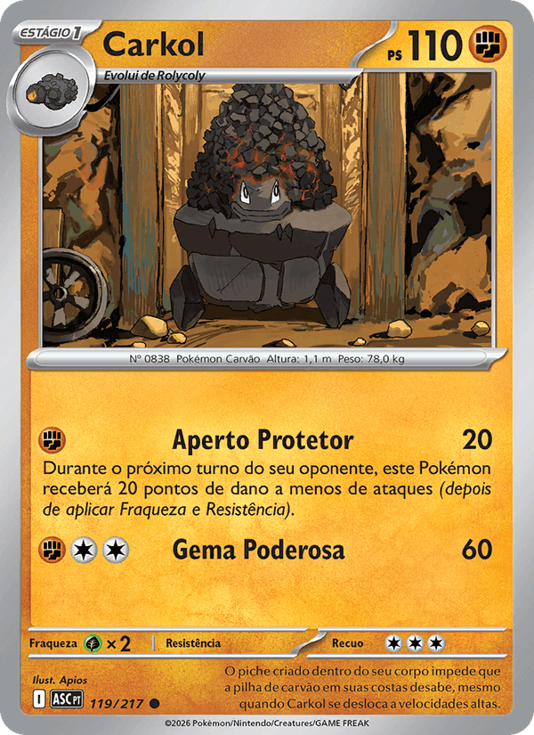 Carkol, carta 119 di Heróis Excelsos