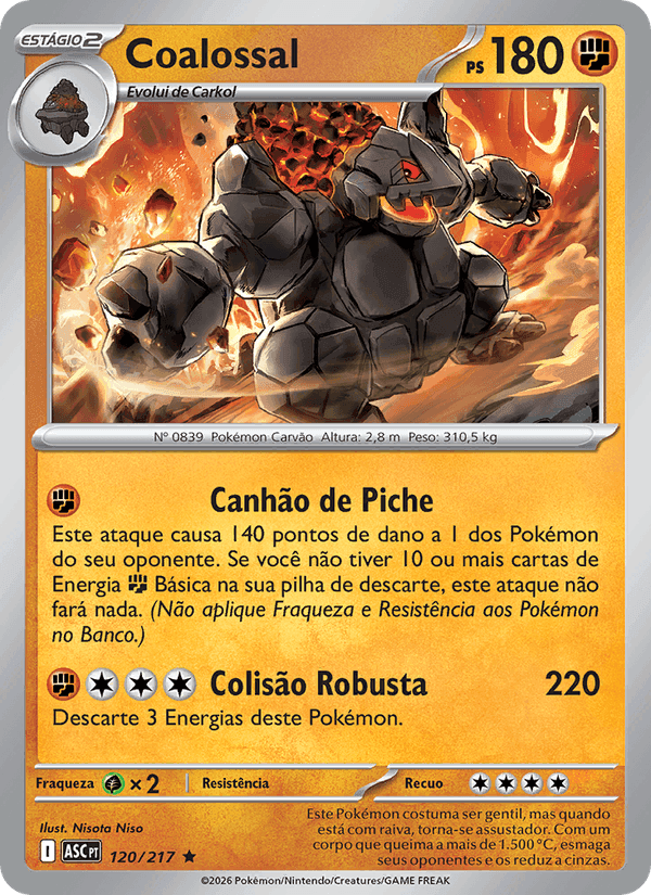 Coalossal, card 120 from Heróis Excelsos