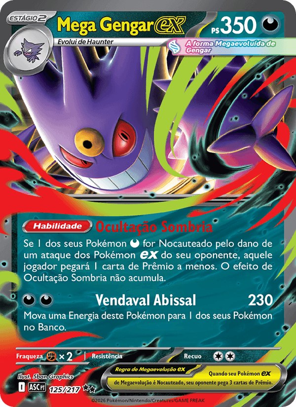 Mega Gengar ex, carta 125 de Heróis Excelsos