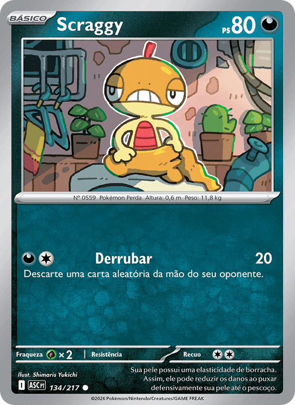 Scraggy, carte 134 de Heróis Excelsos