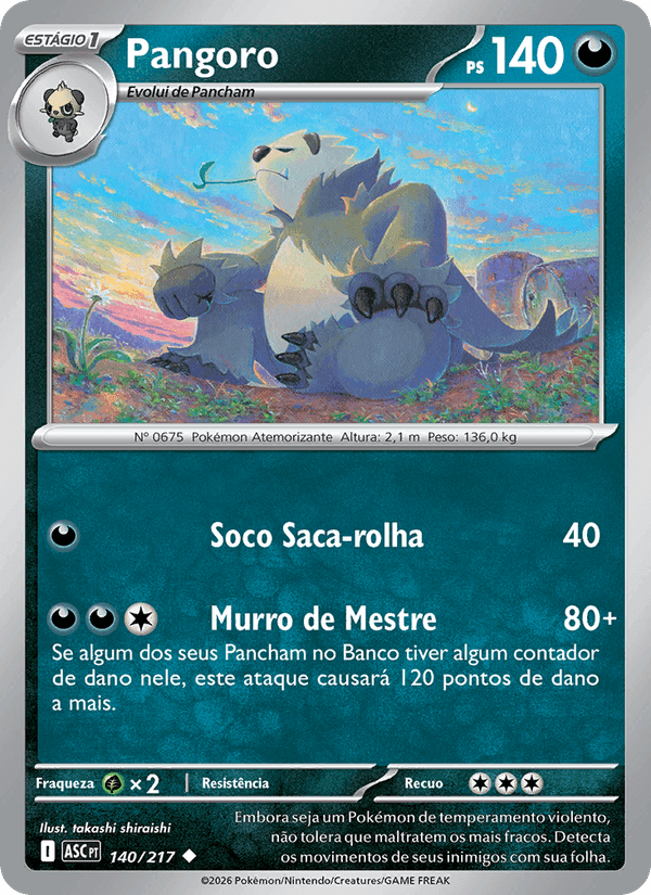 Pangoro, carta 140 de Heróis Excelsos