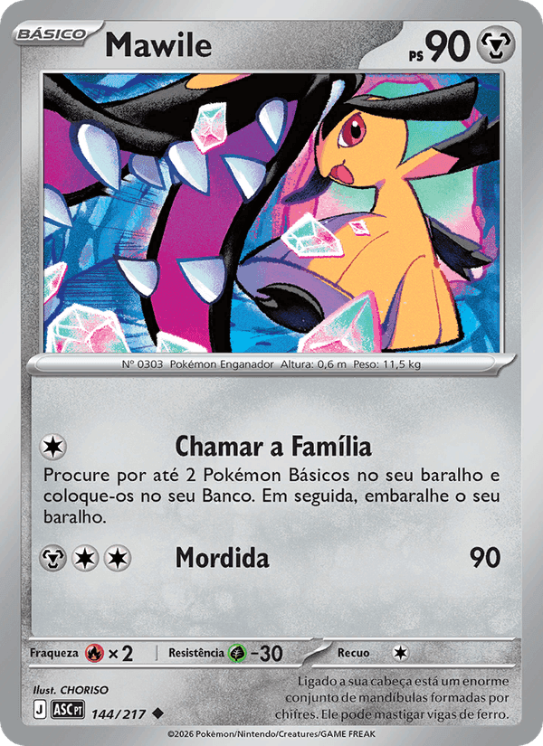 Mawile, carte 144 de Heróis Excelsos