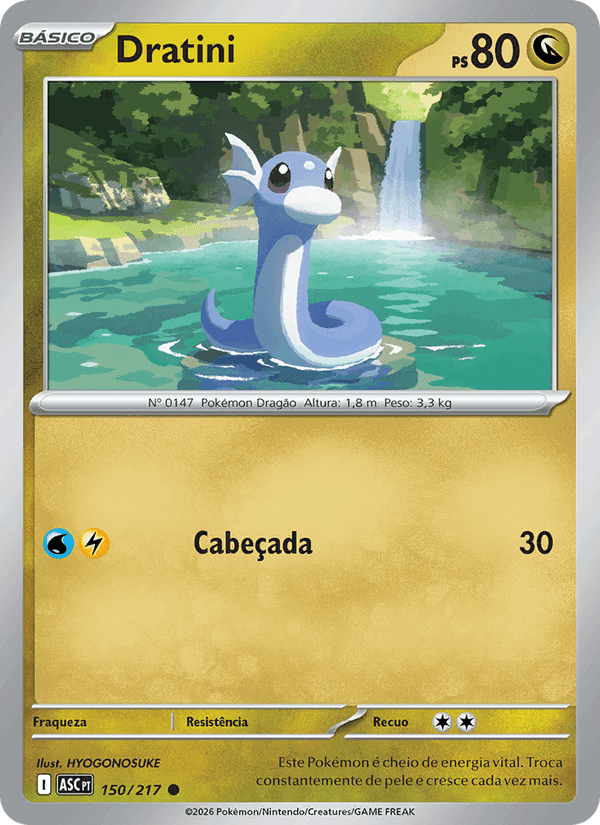 Dratini, card 150 from Heróis Excelsos