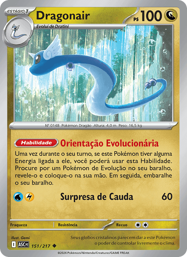 Dragonair, carta 151 de Heróis Excelsos