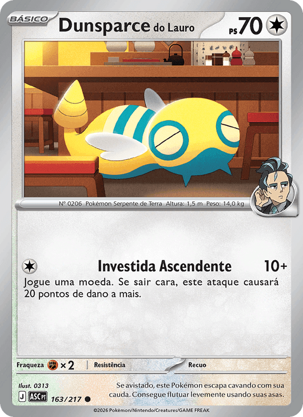 Dunsparce do Lauro, carta 163 de Heróis Excelsos