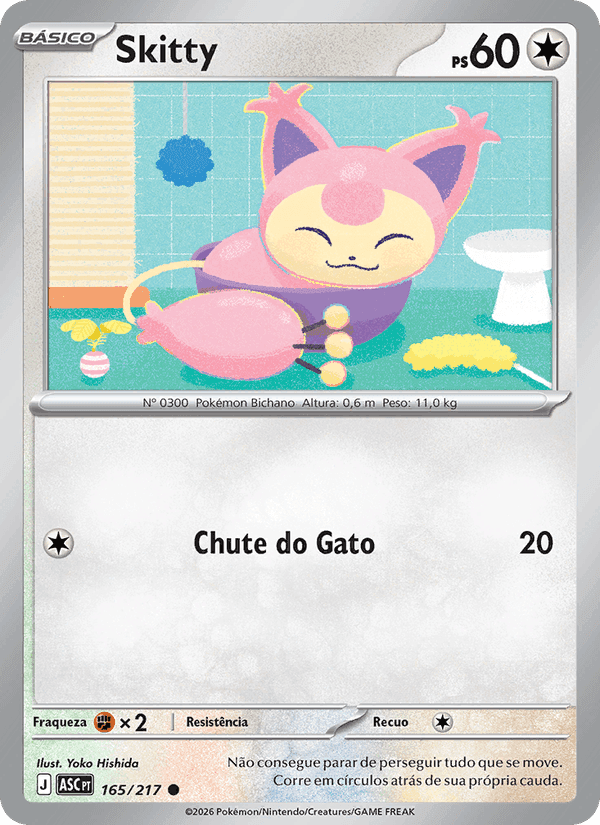 Skitty, carta 165 di Heróis Excelsos