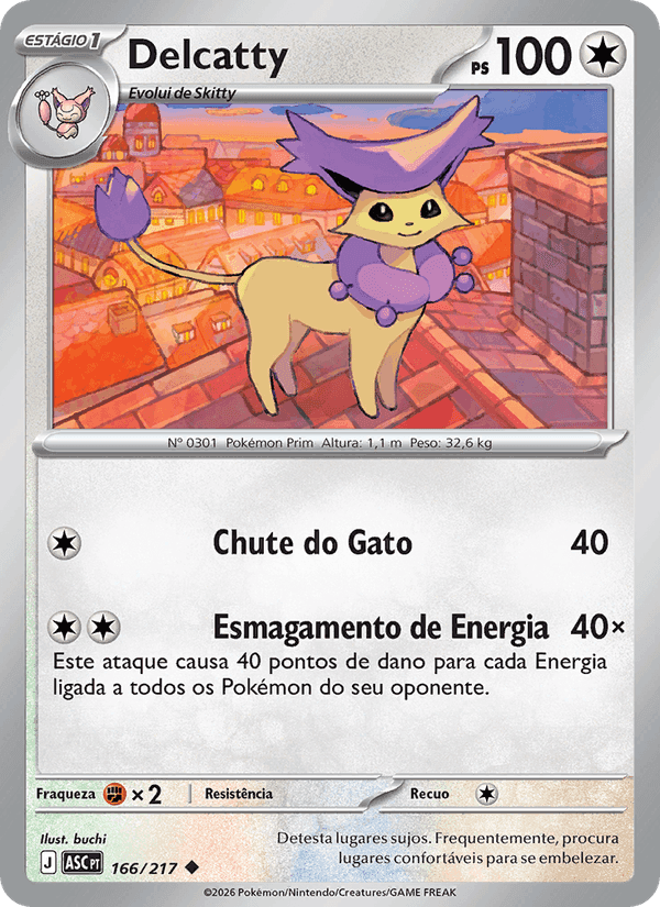 Delcatty, carta 166 di Heróis Excelsos
