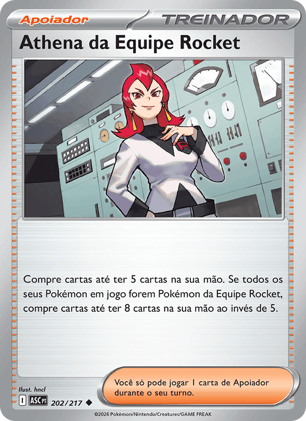 Athena da Equipe Rocket, card 202 from Heróis Excelsos