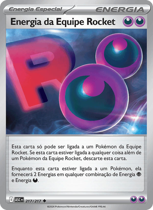 Energia da Equipe Rocket, card 217 from Heróis Excelsos