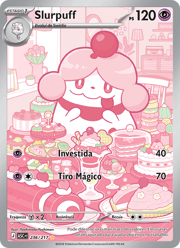 Slurpuff, card 236 from Heróis Excelsos