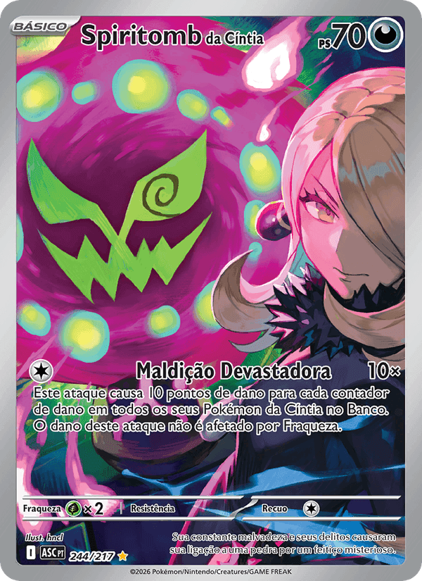 Spiritomb da Cíntia, card 244 from Heróis Excelsos
