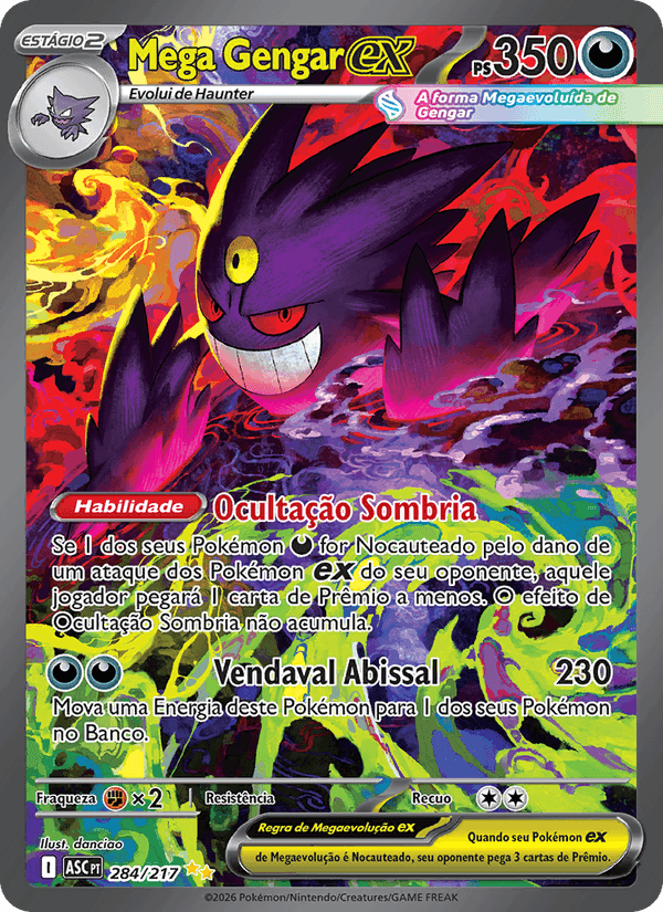 Mega Gengar ex, carta 284 di Heróis Excelsos