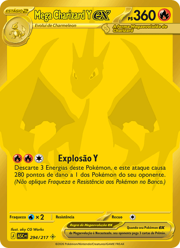 Mega Charizard Y ex, carta 294 de Heróis Excelsos