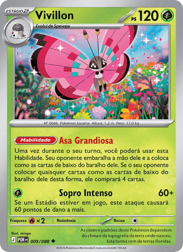 Vivillon, carta 009 de Equilíbrio Perfeito