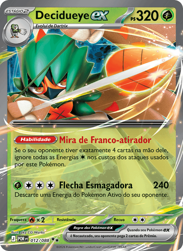 Decidueye ex, card 012 from Equilíbrio Perfeito