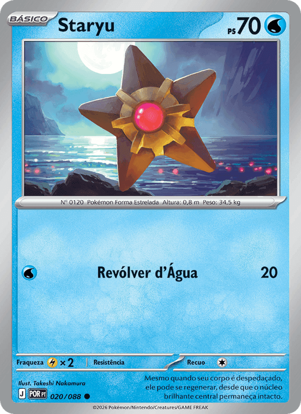 Staryu, carta 020 de Equilíbrio Perfeito