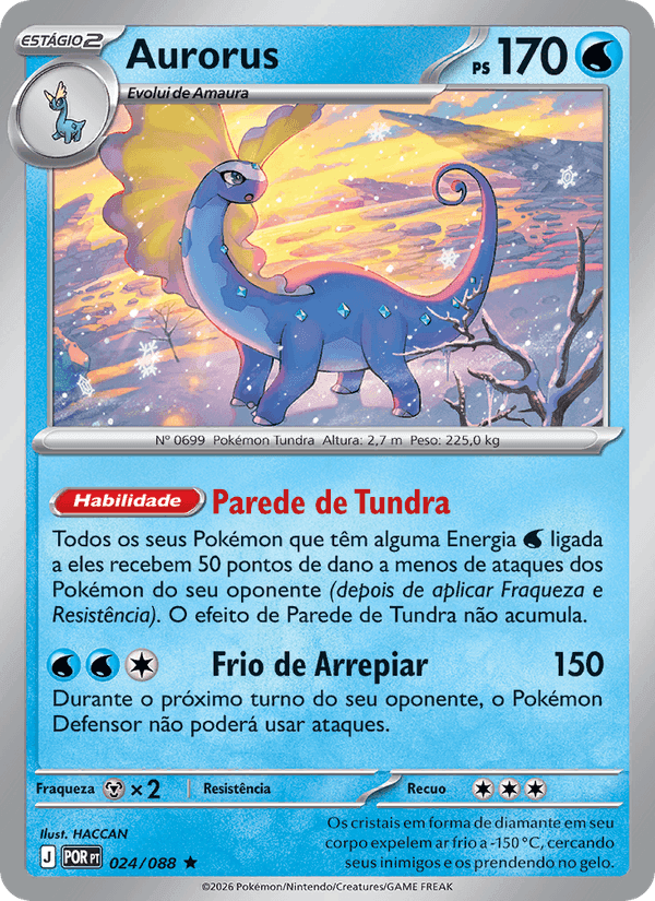 Aurorus, carta 024 di Equilíbrio Perfeito
