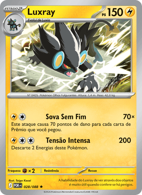 Luxray, carte 028 de Equilíbrio Perfeito