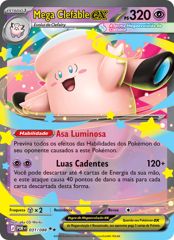 Mega Clefable ex, carta 031 de Equilíbrio Perfeito